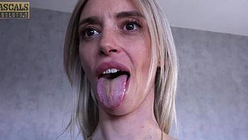 The sexy woman Sofie Wlx wears stockings and lingerie to please her man