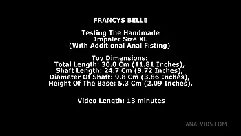 Francys Belle Testing The Handmade Impaler Size XL (With Additional