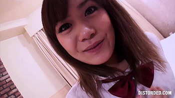 Excited Asian babe gets fucked well at Distorded