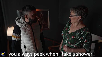 Granny Neighbour Voyeur - Grandma Petra Is Getting A Surprise Visit