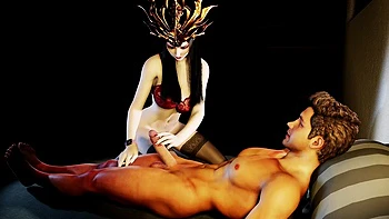 3D Big Boobs Asian Cosplay Model Sitting on the Big Cock and Got Fucked so Hard