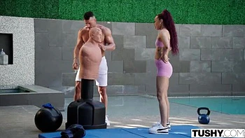 Tiny Tushy star Alexis Can't Resist Her Trainer's Thrust