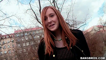 European Redhead Swallows Cum After Hardcore Sex