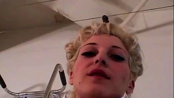 Cute blonde gets her pussy teased