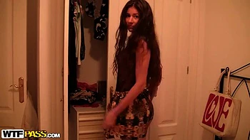 Hardcore banging in the open at night with my young gf