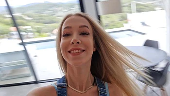 Blonde beauty Nata Ocean gets her pussy railed hard