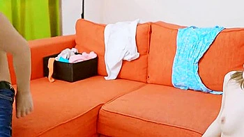 Fucked Each Other On The Sofa While Folding Clothes