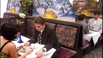 Wife gangbanged in restaurant: Blowjob, Doggy  Missonary Porn