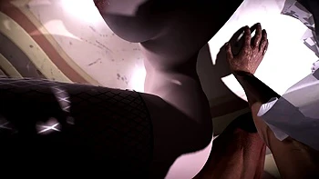 3D Sexy Asian Cheating with Big Cock in Public