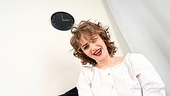 Yulenka Living Room Upskirt & Hairy Pussy Play