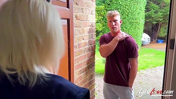 Lacey Has A Hard Big Cock In Her Pussy Even During The Call