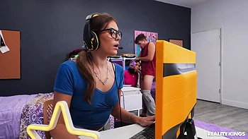 Lena Love In Kai Pulls Out His Fat Cock And Lets Her Gfs Friend Ride Him