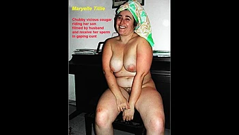 Bbw cougar riding her son, so husband film her filled of cum