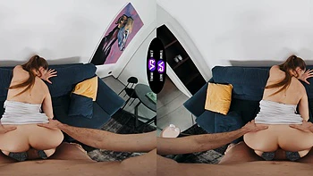 Arina Shy rides a big cock in stunning vr quality