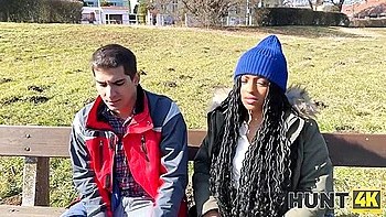 Ball-licking Busty Petite Ebony Fucks Bwc On Bus Free