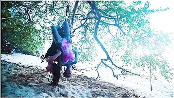 Alternative Girls Shibari - Outdoor Public Kinbaku Rope Play Action With Tattooed Teens 18+ - Bondage