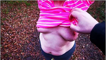 Titslapping In Open Place