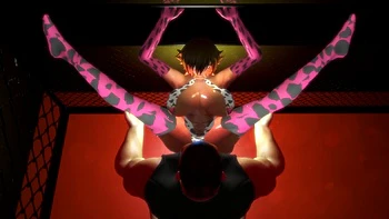 Anime Cow Milk Girl Gets Fucked Standing up in a Sex Cage Show