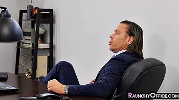 Big blonde bounces on teachers cock