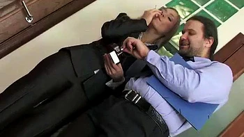 Russian office break - who is this: Blowjob, Doggy  Hardcore Porn