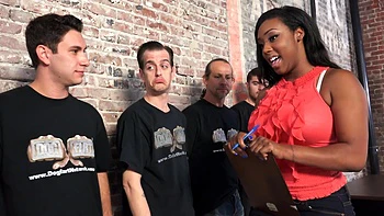 Gangbang with the hottest ebony star Lisa Tiffian