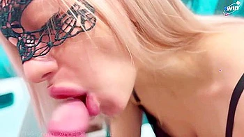 Stepbrother caught his red-hot stepsis jerking and boned her - incredible DT cumshot!