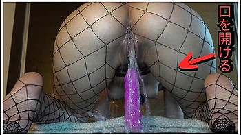 Japanese Nympho Rides In Different Positions Close Up In Her Fishnet Stockings