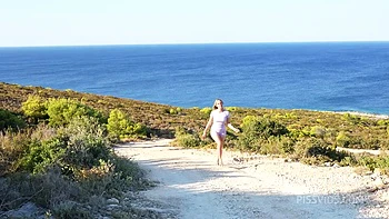 Wetting Sweatpants And Panties On A Barefoot Morning Walk