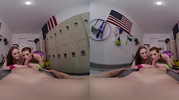 Stretching with Two Hotties 4