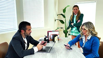 Cory Chase calls an office meeting and turns it into a threesome