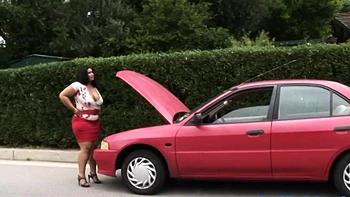 Skinny White Guy Finger Fucks Delilah Black's Fat Ebony Pussy