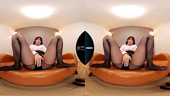 Never-Ending Curves Draped by Black Pantyhose