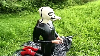 Sexy body in latex dress