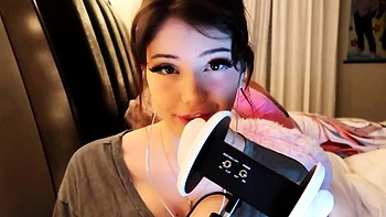 Jinx ASMR Relaxing Heavy Breathing and Ear Rubbing Video