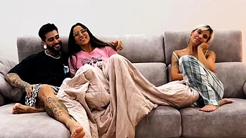 Horny inexperienced woman blows pornstar's brains out, nude