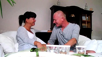 Tattooed Chubby MILF Deepthroats and Swallows Load