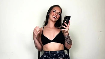 Upskirt SPH domina in stockings mocks