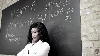 Lesbian students sharing their strapon