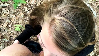 Hot POV Outdoor Blowjob