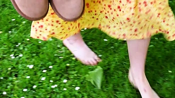 Hairy busty hottie with pierced nipples masturbates