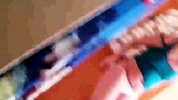 peeking at my blonde niece in the bathroom