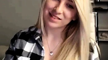 Blonde 18-Year-Old Amateur With Big Natural Tits on Webcam