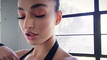 Argentinian Latina beauty strips naked