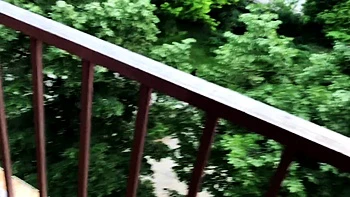Public Balcony Anal with a Sexy Blonde Teen