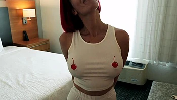 European amateur fucks a huge dick outdoors pov