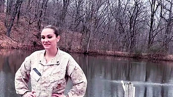 Natural Amateur blowjob outdoors exposed