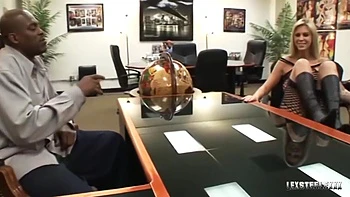 Uplifting & Fucking Blonde Bbc Cums On Her! With Brooke Banner, Lexington Steele And Steele Lex