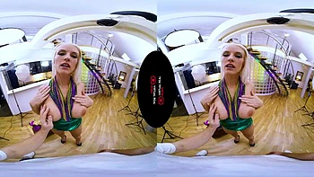 VR Sex with Blonde Babe: Blowjob, Doggystyle  Virtual Reality Porn