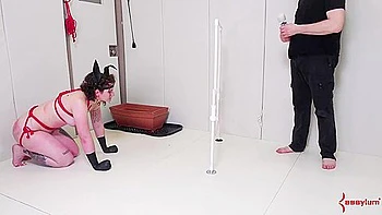 Humilated Cock Suck Sub Gets Sticky Facial