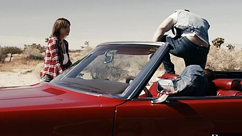 Seth Gamble and Gabbie Carter make love in a car, showcasing real passion.